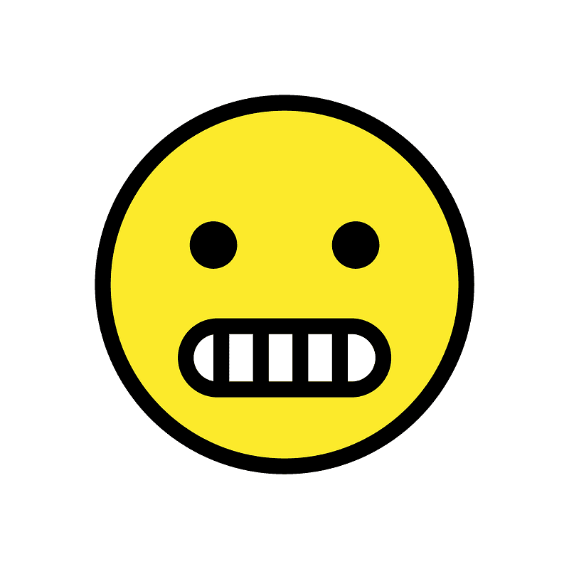 Grimacing face