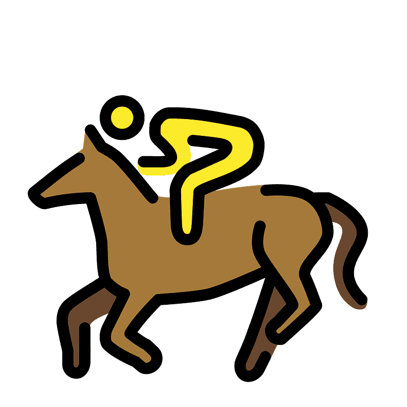 Horse racing - Free vector emoji on creazilla.com