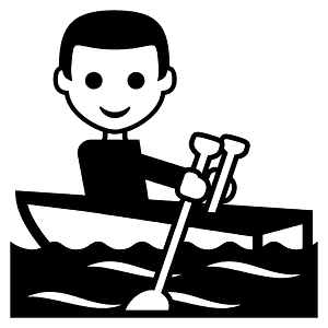 Person rowing boat