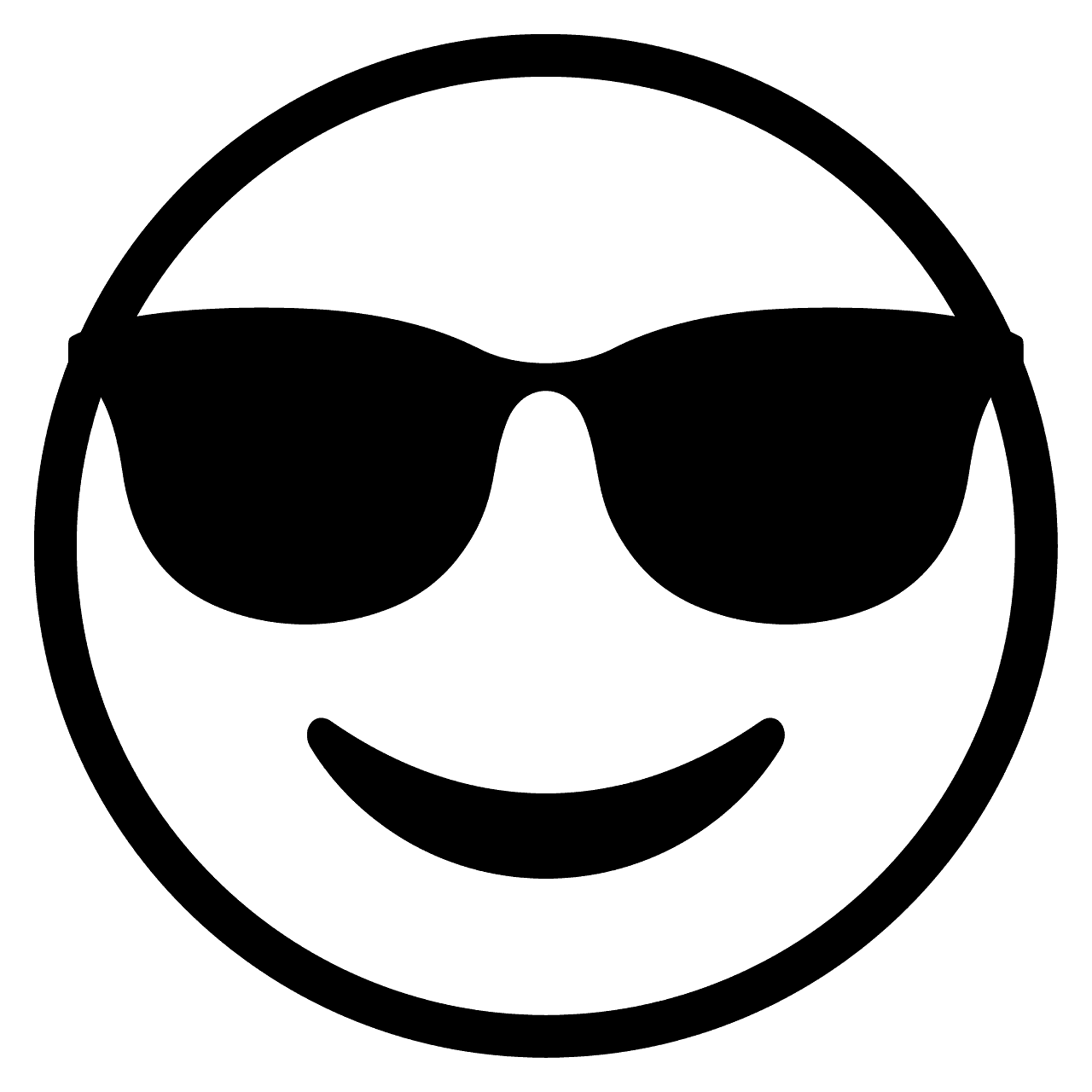 Happy face with sunglasses online