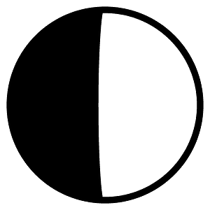 First quarter moon