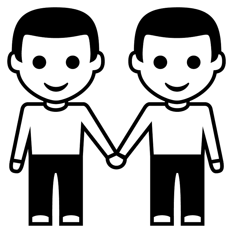 手拉手的两个男人