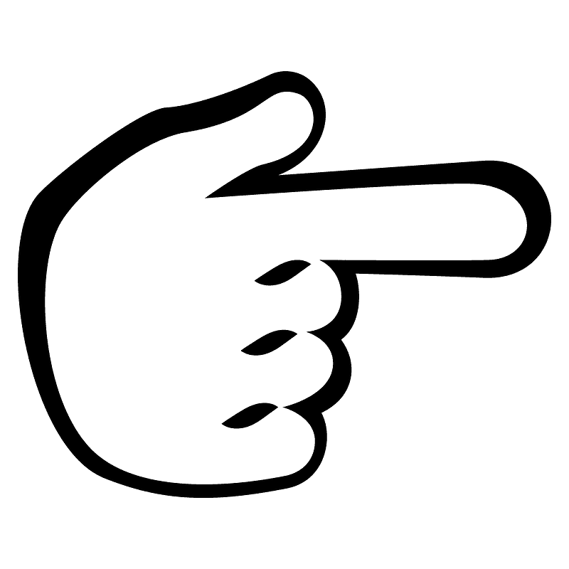 反手食指向右指