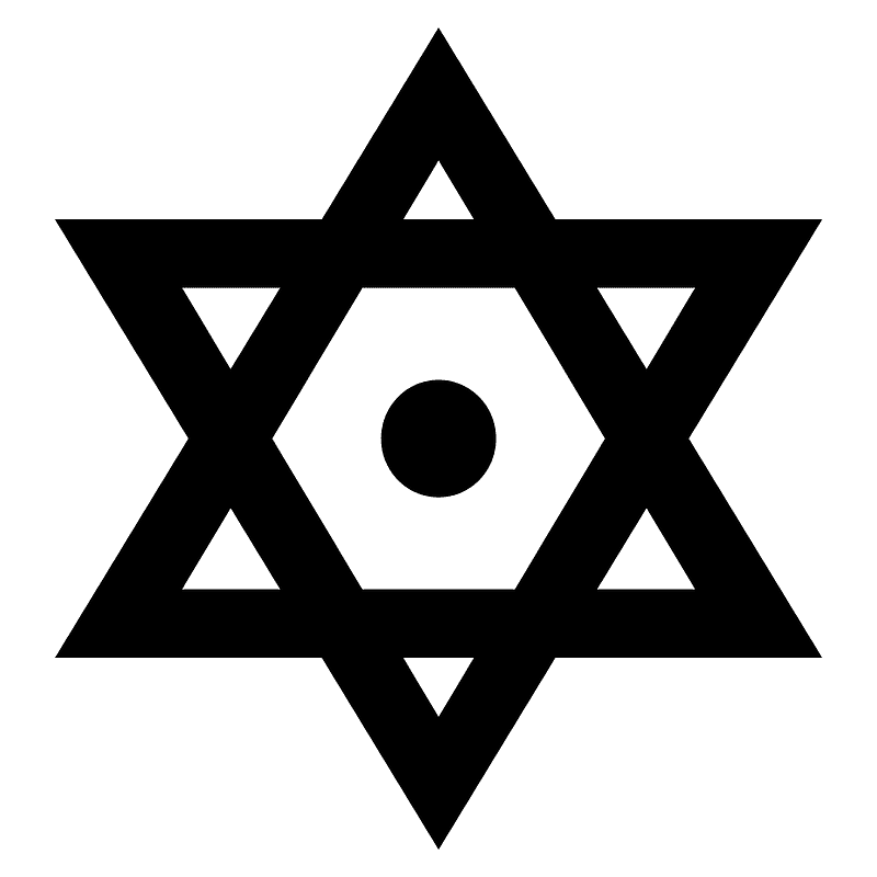 Dotted six-pointed star