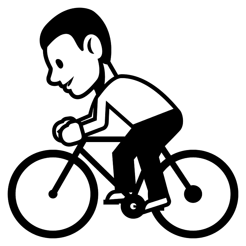 Person biking