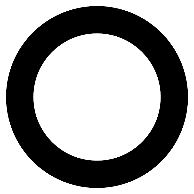 Hollow red circle