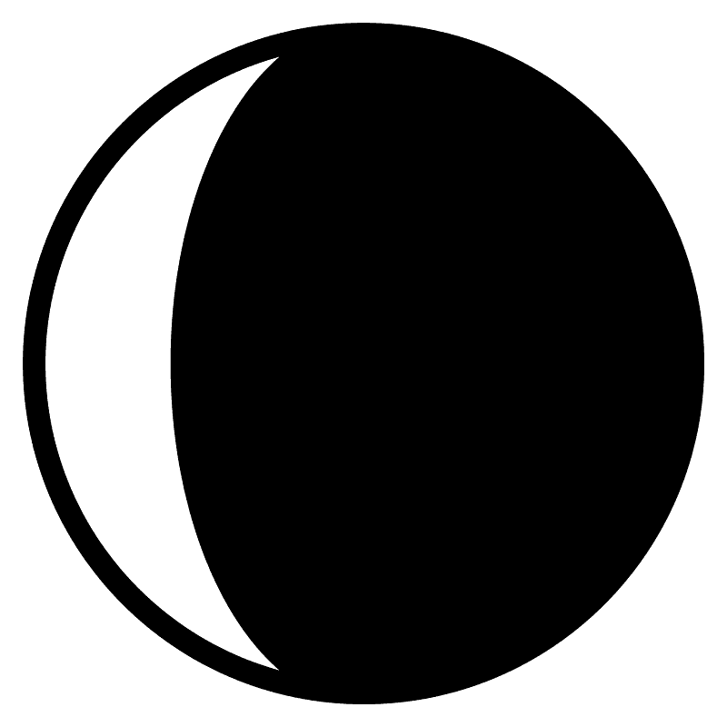 Waning crescent moon
