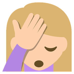 Person facepalming