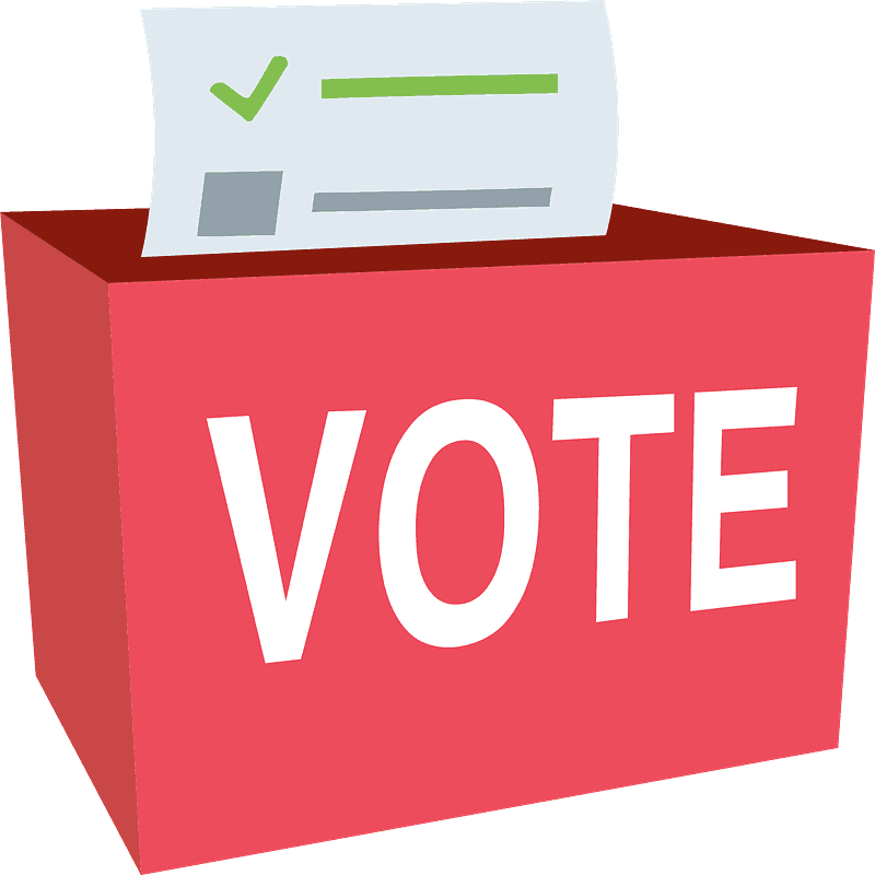 Ballot box with ballot