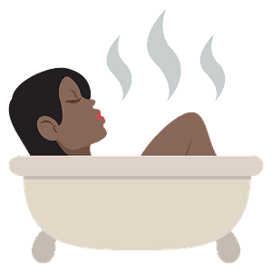 Person taking bath