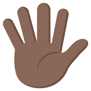 Hand with fingers splayed