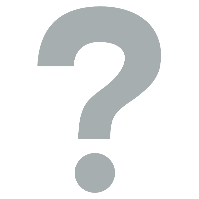 White question mark