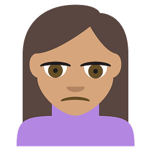 Person frowning