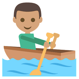 Person rowing boat