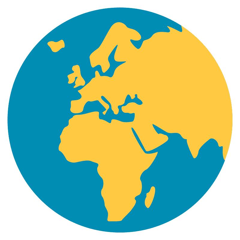 Globe showing Europe-Africa
