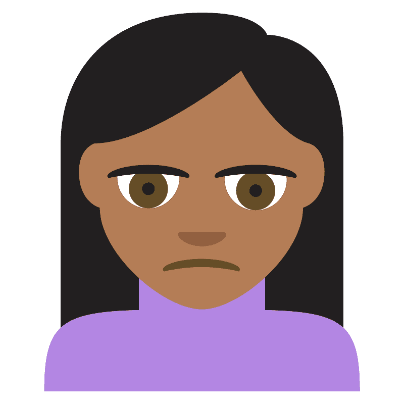 Person frowning