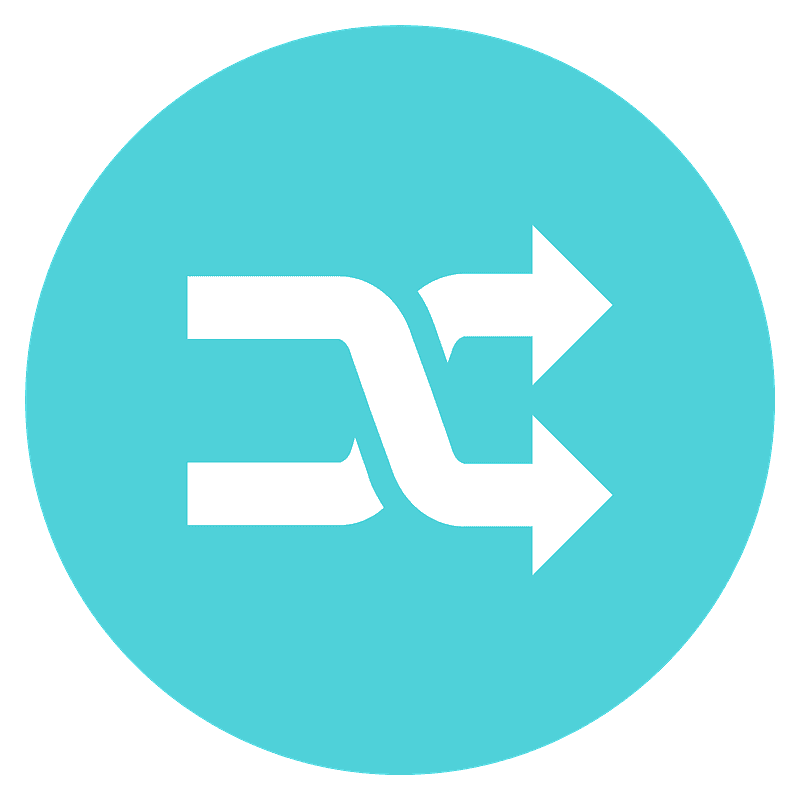 Shuffle tracks button