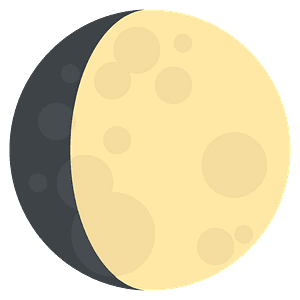 Waxing gibbous moon