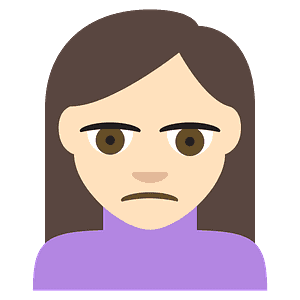 Person frowning