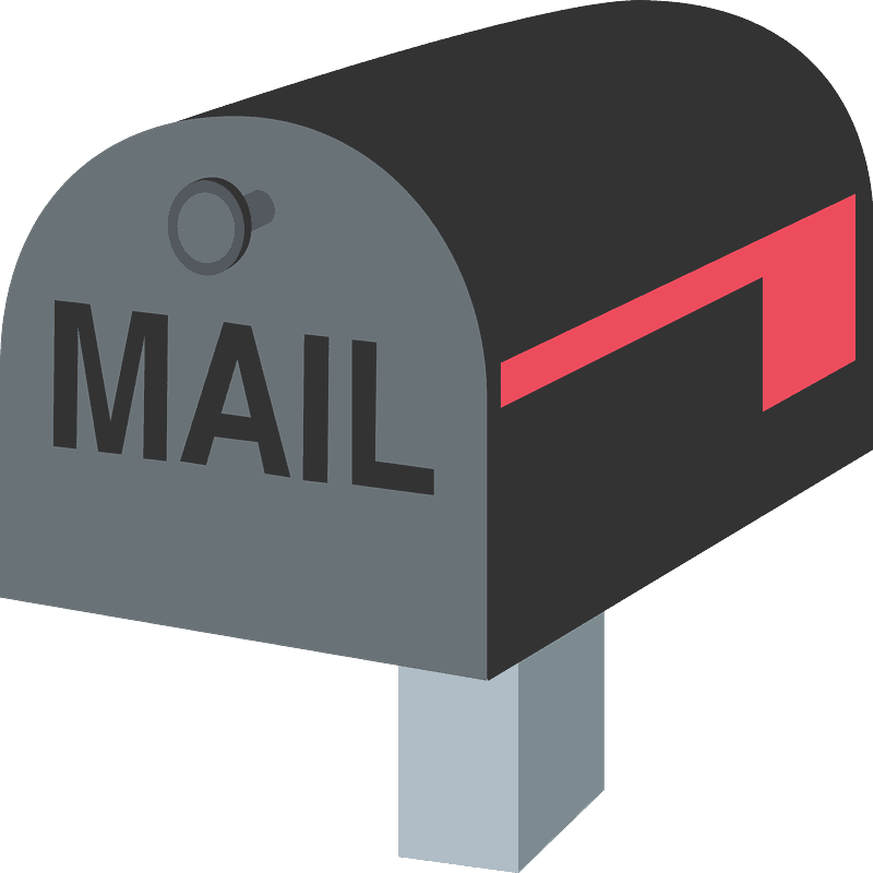 Closed mailbox with lowered flag