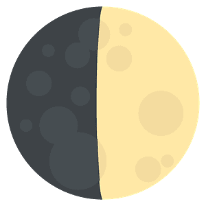 First quarter moon
