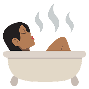 Person taking bath