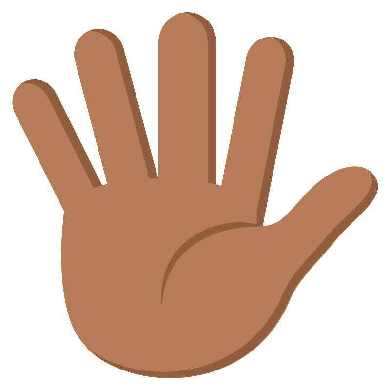 Hand with fingers splayed - Free vector emoji on creazilla.com