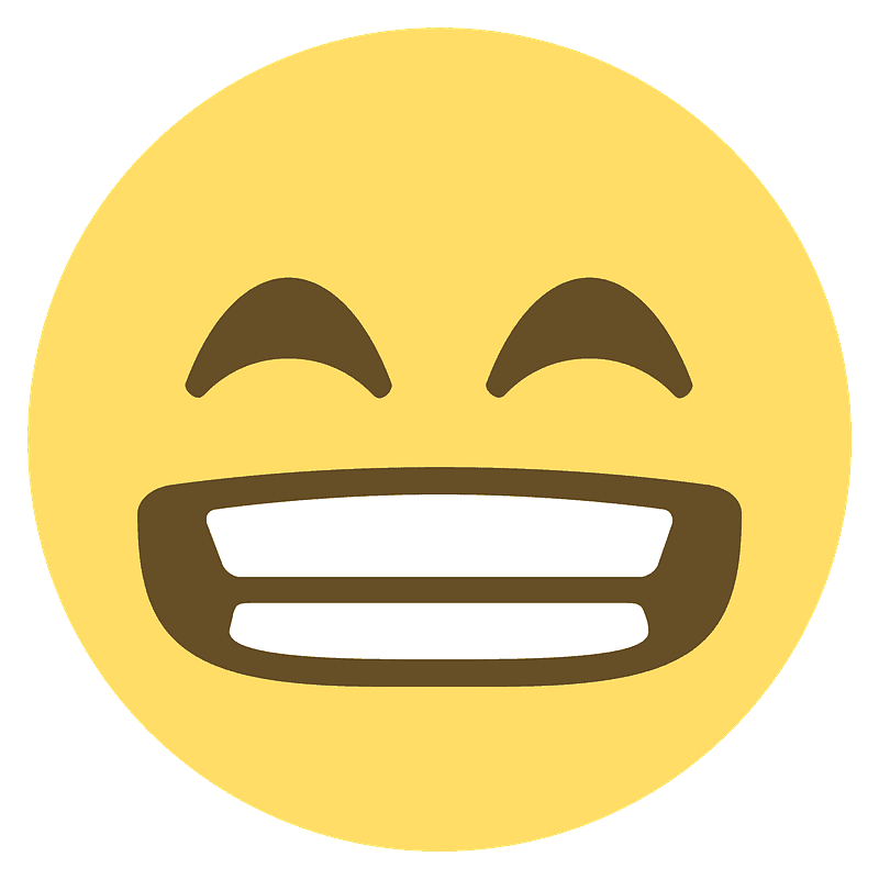 Beaming face with smiling eyes - Free vector emoji on creazilla.com