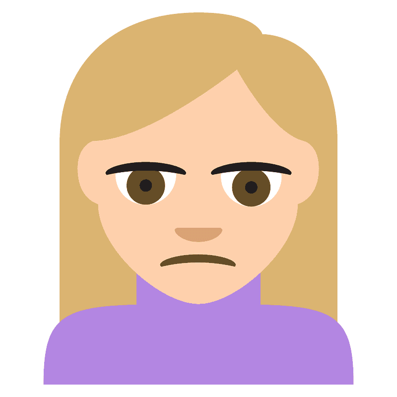 Person frowning