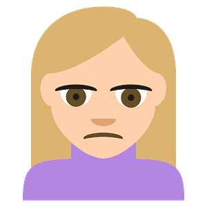 Person frowning