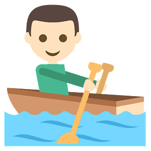 Person rowing boat