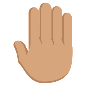 Raised back of hand