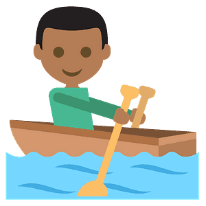 Person rowing boat