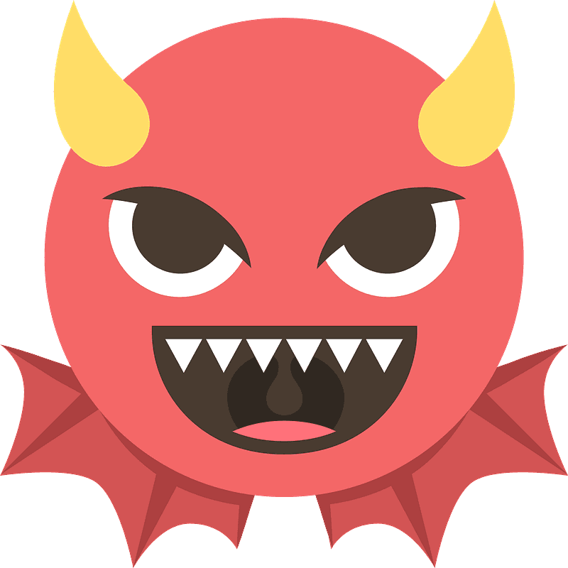 Angry face with horns