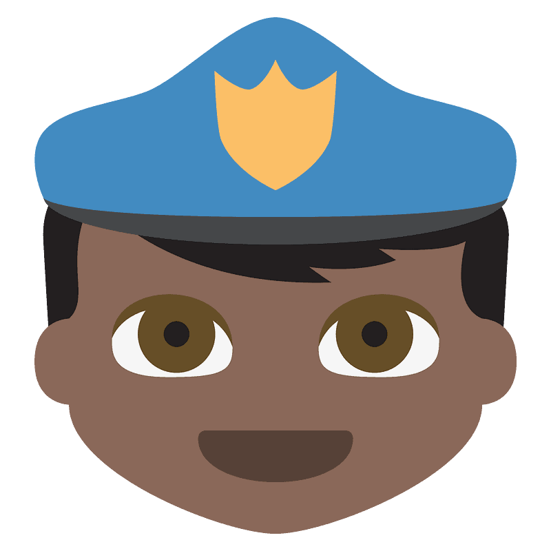 Warna kulit gelap polisi