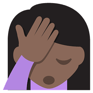 Person facepalming
