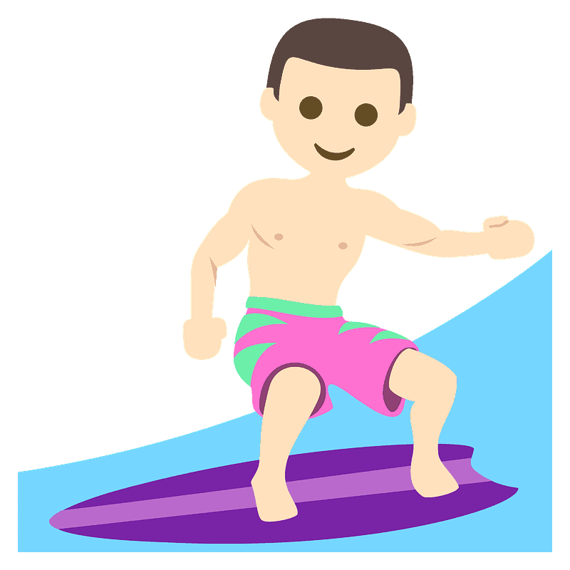 薄い肌色 サーフィンする人