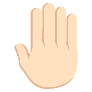Raised back of hand