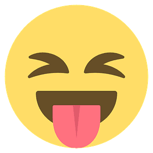 Squinting face with tongue