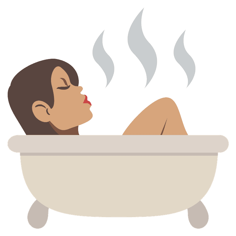 Person taking bath