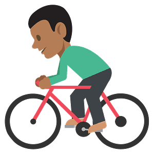 Person biking