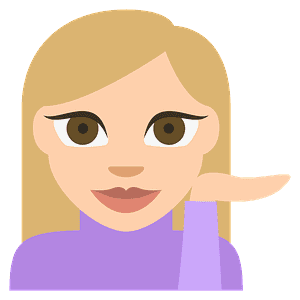 Person tipping hand