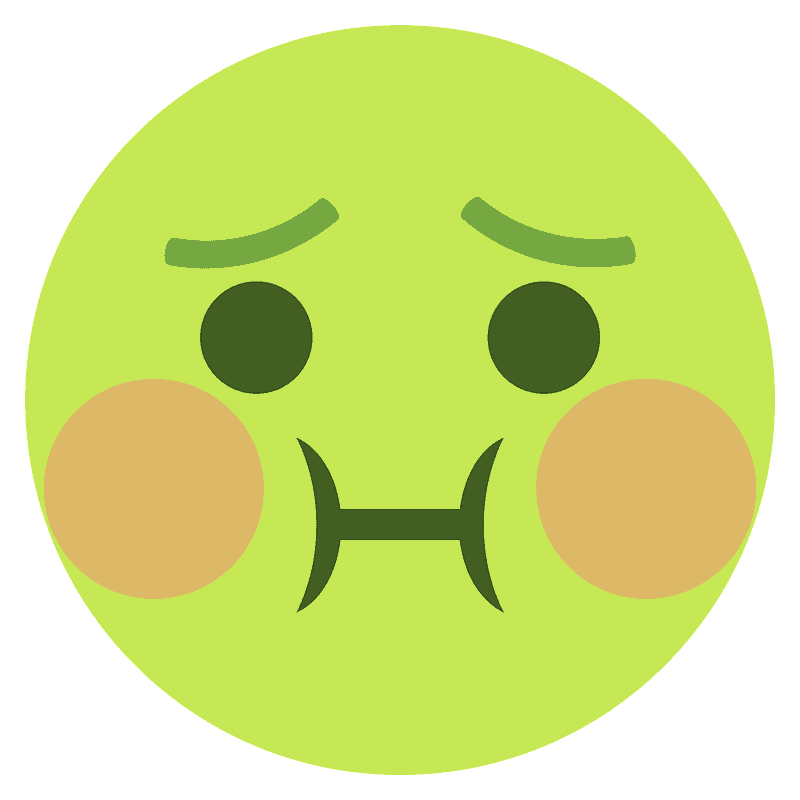 Nauseated face