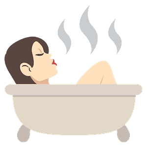 Person taking bath