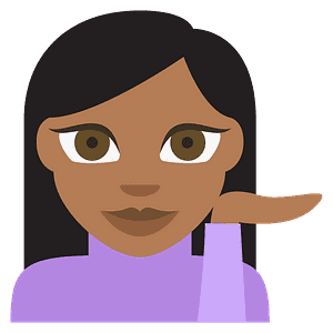 Person tipping hand