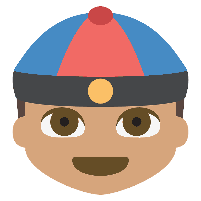 Person with skullcap