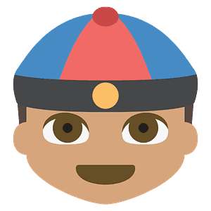 Person with skullcap