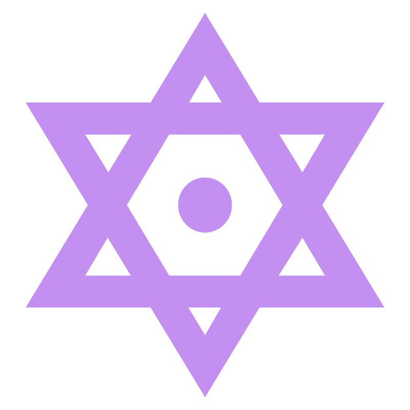 Dotted six-pointed star