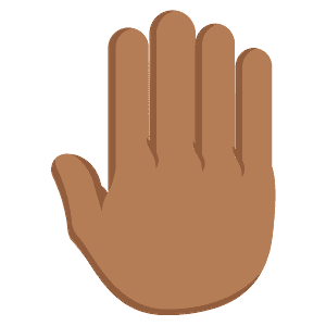 Raised back of hand