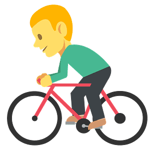 Person biking